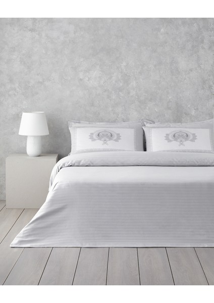 Paisley Serenade Pamuk Saten King Size Nevresim Takımı 240x220 cm Gümüş fiyatları