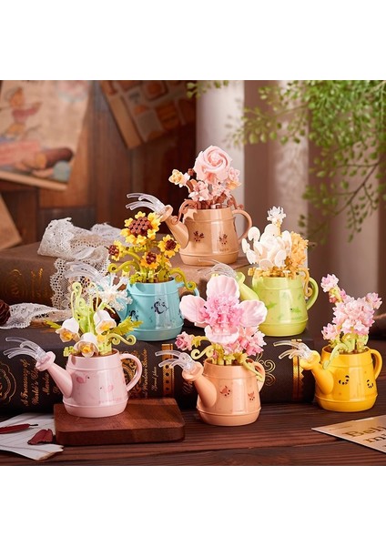 Saksı Yapı Taşı Küçük Pelet Puzzle Kız Serisi Doğum Günü Hediyesi (Yurt Dışından)