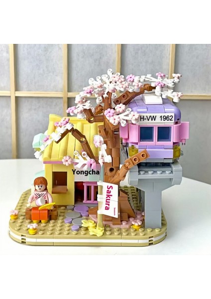Yeni Çiçek Kulübesi Yapı Taşları Birleştirilmiş Yaratıcı Oyuncaklar Hediyeler (Yurt Dışından)