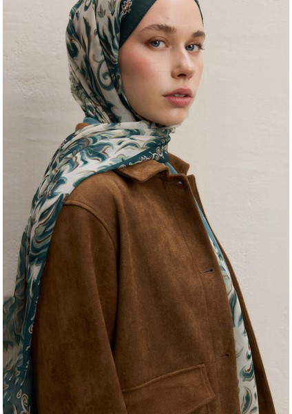 Laura Desen Ipek Krep Şal Koyu Yeşil fiyatları