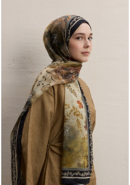 Ellen Desen Ipek Krep Şal Siyah