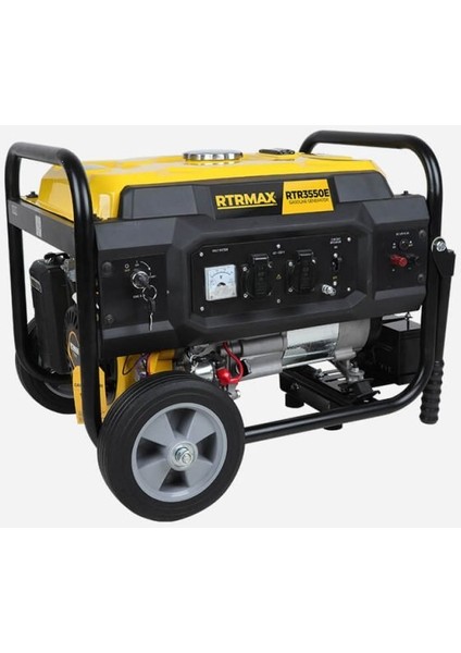RTR3550E Benzinli Jeneratör 3.5 Kva / 2.8 Kw 220 V / 12 V İpli / Marşlı (Akülü)