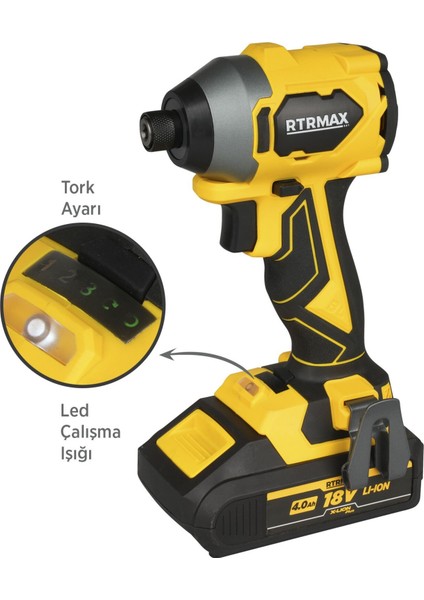 RTX3050 Şarjlı Torklu Vidalama Kömürsüz 230Nm 2x4 Ah Plus Çift Akü Hızlı Şarj X-Lion - Akü Dahil fırsatları