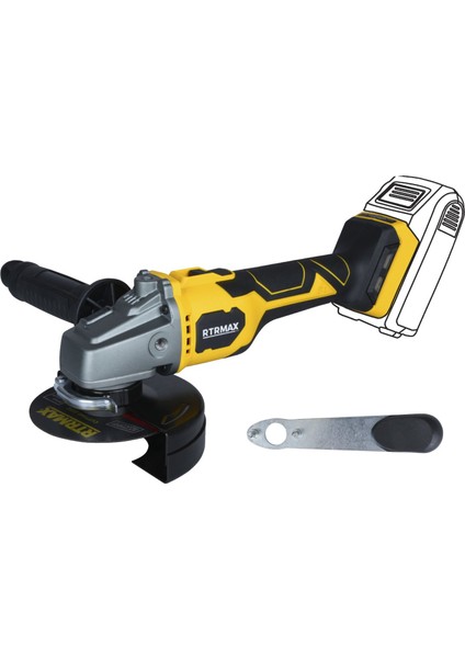 RTX3060B Şarjlı Avuç Taşlama Makinası Kömürsüz 125 mm - Akü Hariç fiyatları