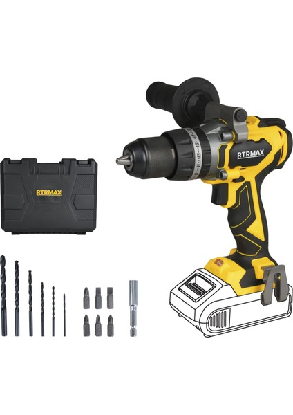 RTX3010B Şarjlı Darbeli Matkap Kömürsüz 70 Nm - Akü Hariç fiyatları