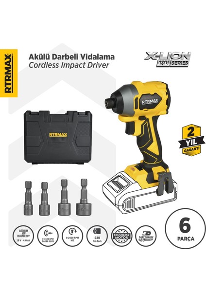 RTX3050B Şarjlı Torklu Vidalama Kömürsüz 230Nm - Akü Hariç