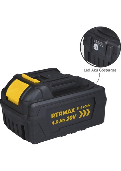 RTS5004 Smart-Lion 20V Akü Yedek Batarya 4.0 Ah