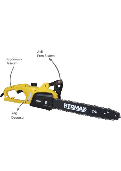 RTM9030 Elektrikli Ağaç Kesme Motoru 1600 W 40 cm Pala fırsatları