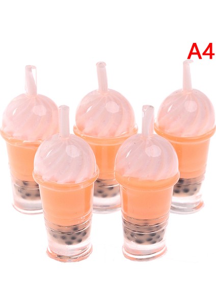 Resim Gösterildiği Gibi 1-5 Adet Mini Milkshake Dondurma Limon Süt Meyve Çayı Su Bardağı Çilek Minyatür Dollhouse Aksesuarları Bardak Mutfak Oyuncaklar (Yurt Dışından)