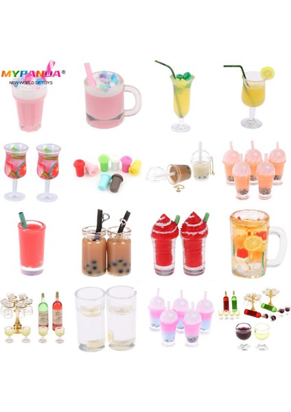 Resim Gösterildiği Gibi 1-5 Adet Mini Milkshake Dondurma Limon Süt Meyve Çayı Su Bardağı Çilek Minyatür Dollhouse Aksesuarları Bardak Mutfak Oyuncaklar (Yurt Dışından) modelleri