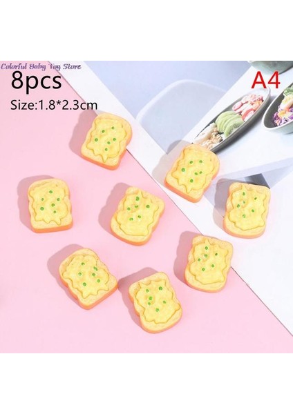 Resim Olarak 1/12 Sevimli Mini Simülasyon Tost Gıda Kek Dollhouse Minyatür Gıda Kahvaltı Aperatif Mutfak Oyuncaklar Minyatür Dıy Zanaat Oyuncaklar (Yurt Dışından)