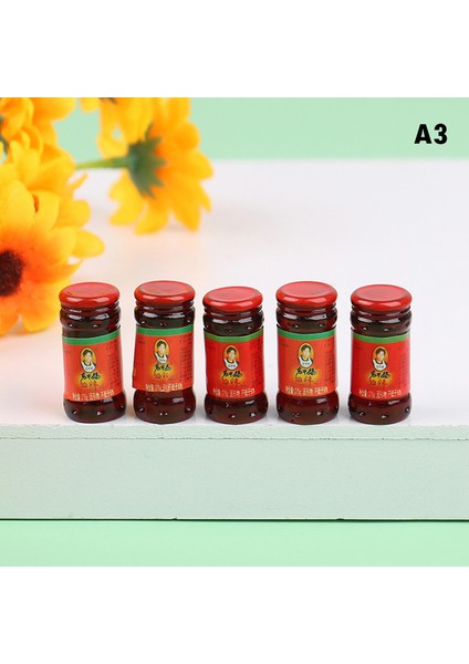 A3 5 Adet 1/12 Evcilik Minyatür Çeşni Modeli Reçine Mini Mutfak Sahne Dekorasyon Aksesuarları Çocuklar Oyuncak Oyna Pretend (Yurt Dışından)