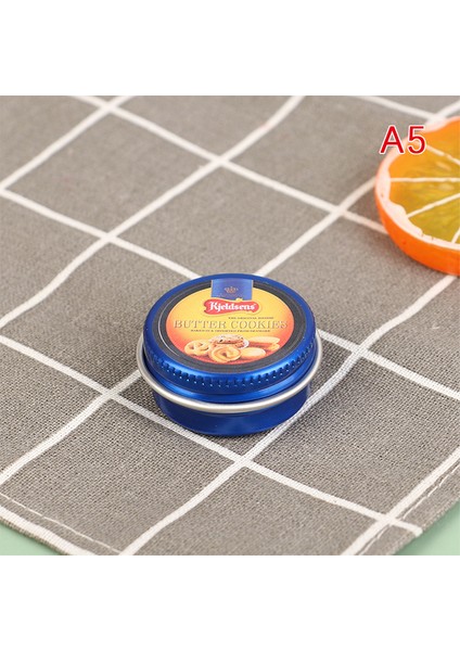 1 Adet Boş Kutu 1 Takım 1/12 Dollhouse Minyatür Danimarka Kurabiye Mavi Teneke Kutu Seti Mutfak Aksesuarları 37*17MM (Yurt Dışından)