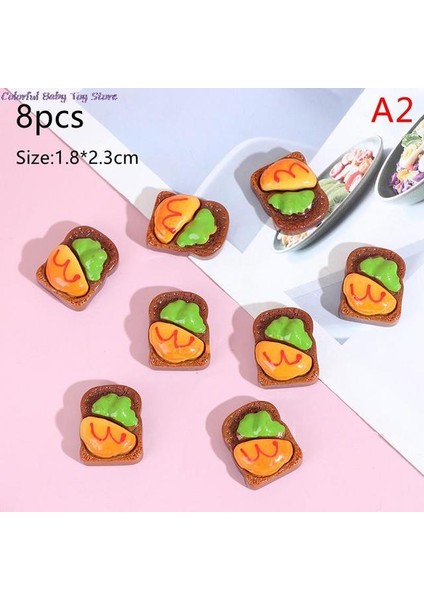 Resim Olarak 1/12 Sevimli Mini Simülasyon Tost Gıda Kek Dollhouse Minyatür Gıda Kahvaltı Aperatif Mutfak Oyuncaklar Minyatür Dıy Zanaat Oyuncaklar (Yurt Dışından)