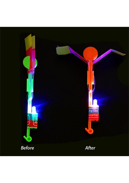 Küçük 1 Parça Uçan LED Işık Oyuncak Lastik Bant Mancınık Aydınlık Oyuncaklar Helikopter Uçan Oyuncak Flaş Işığı Lastik Bant Mancınık Çocuklar Parti Hediye (Yurt Dışından)