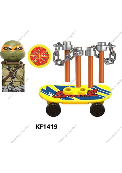 KF1419 KDL817 Tmnt Oyunları Bebek Tuğla Ninja Kaplumbağa Leo Raph Don Bebek Karikatür Mini Figürler Aksiyon Blokları Oyuncak Tuğla Çocuklar KF6196 (Yurt Dışından)
