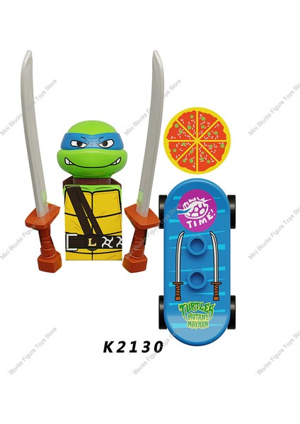 KF1419 KDL817 Tmnt Oyunları Bebek Tuğla Ninja Kaplumbağa Leo Raph Don Bebek Karikatür Mini Figürler Aksiyon Blokları Oyuncak Tuğla Çocuklar KF6196 (Yurt Dışından)