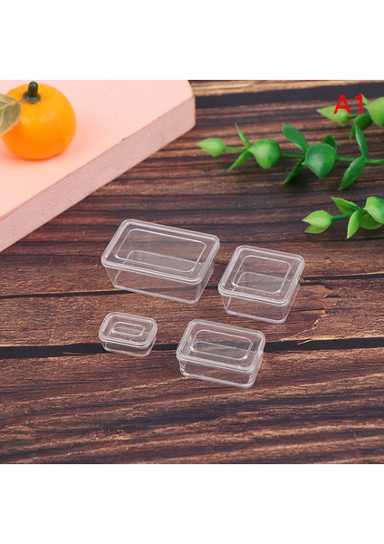 4 Adet 1/12 Ölçekli 4 Adet Minyatür Dollhouse Gıda Kabı Mini Sebzelik Meyve Kutusu, Yemek Kabı Sebzelik Blythe Doll Bebek Aksesuarları Oyuncak (Yurt Dışından)