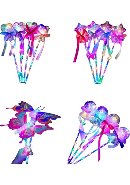 1 Adet x Kelebek Prenses Değnek Yanıp Sönen Sihirli LED Sopa Oyuncak Göz Kamaştırıcı Işık ile Kristal Aydınlık Top Çocuk Kız Favor Rave Ralli Sahne (Yurt Dışından) indirimleri