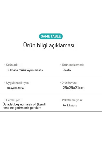 Çocuklar Için Çok Fonksiyonlu Puzzle Oyunu Masa Oyuncak (Yurt Dışından)