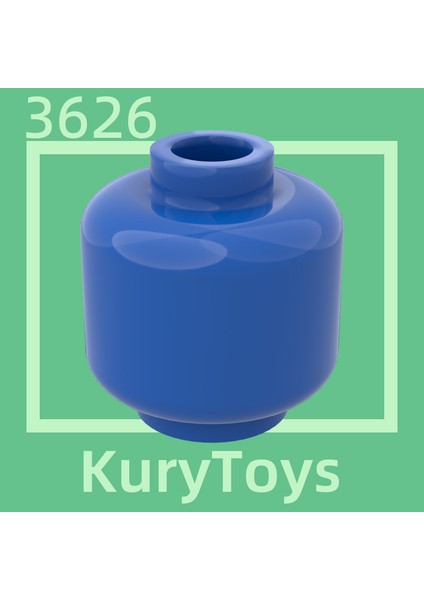 Et Rengi-7 Kury Oyuncaklar Dıy Moc 3626 #10 Adet Yapı Taşı Parçaları Vücut Parçası Kafası (Düz) - Bloke Açık Saplama (Yurt Dışından)