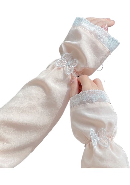 Üç Boyutlu Dantel Şifon Gevşek Güneş Koruma Kollu (Yurt Dışından)