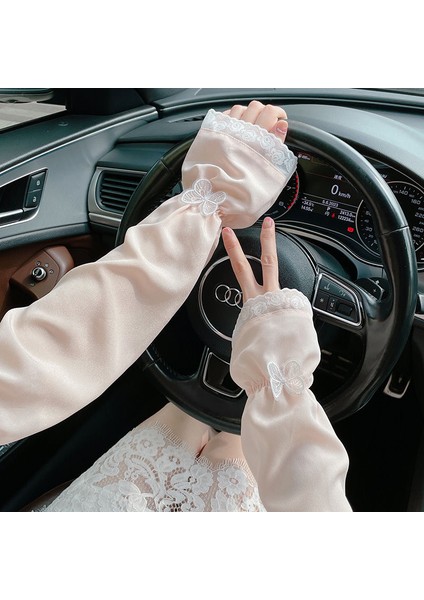 Üç Boyutlu Dantel Şifon Gevşek Güneş Koruma Kollu (Yurt Dışından) fiyatları