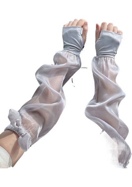 Buz Ipek Inci Tatlı Kacık Fiyonk Kadın Güneş Korumalı Kolluklar (Yurt Dışından)