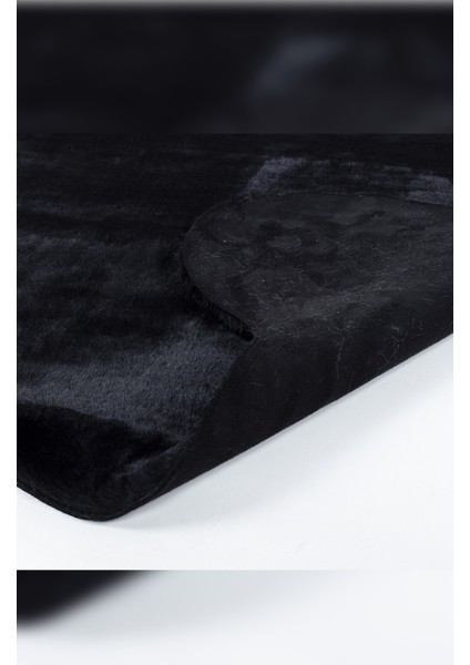 Halı Meloni Siyah Yıkanabilir Tüy Dökmez Pofuduk Dekoratif Post Pelüş Halı modelleri