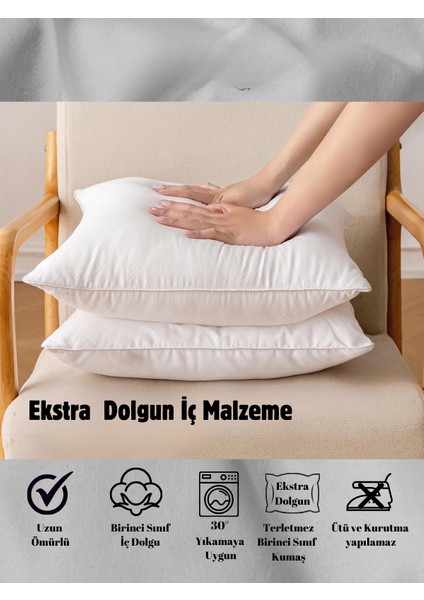 Dikdörtgen Kırlent Iç Yastık -Bel Yastığı- 2 Adet Silikon Dolgulu Kırlent Yastığı - Ebat Seçenekli- fiyatları