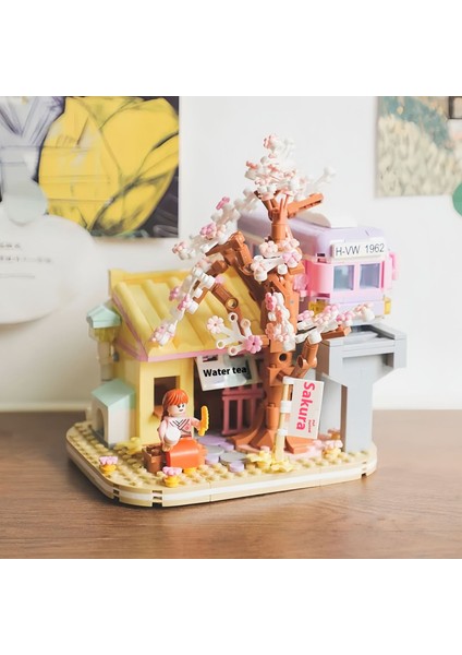Yeni Yaratıcı Yapı Taşları Buket Ahşap Evler Monte Puzzle Çocuk Oyuncakları Süsler Hediye (Yurt Dışından)