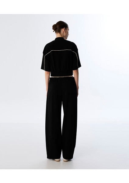 Nakışlı Kontrast Bel Pantolon TS1250003232001 modelleri