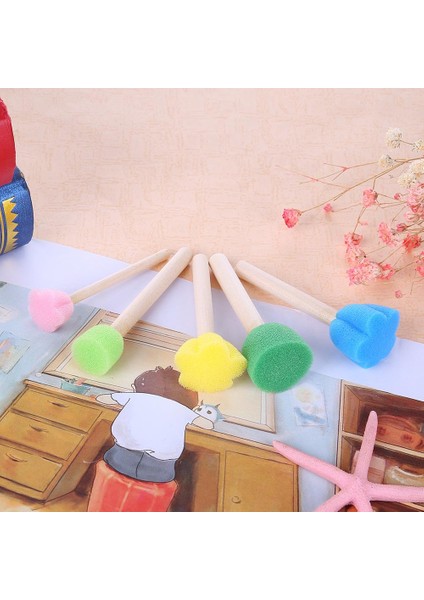 Set D 1 Takım Dıy Çok Şekilli Çocuk Boyama Sünger Fırçalar Mühürler Seti Okul Öncesi Anaokulu Pigment Boyalar Grafiti Çizim Araçları (Yurt Dışından) fırsatları
