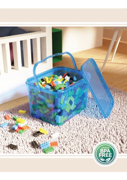 15 Litre 4'lü Oyuncak Düzenleme Kutusu - Renkli Çok Amaçlı İstiflenebilir Organizer fiyatları