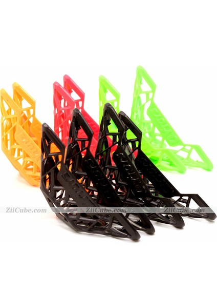 Qy Karışık Renk 10 Adet Sihirli Küp Standları 10 Adet 2x2 3x3 4x4 Çıkartmalar Etiketsiz Bulmaca Standı Tost Hızı Sihirli Hız Küp Renkler Plastik Taban Tutucu (Yurt Dışından)
