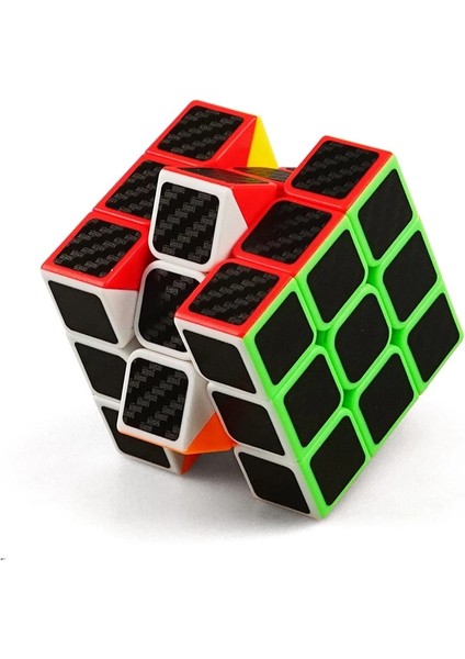 F Yüksek Kaliteli 3X3X3 Karbon Fiber Etiket Sihirli Küp Bulmaca 3x3 Hız Cubo Magico Kare Bulmaca Hediyeler Çocuklar Için Eğitici Oyuncak (Yurt Dışından)