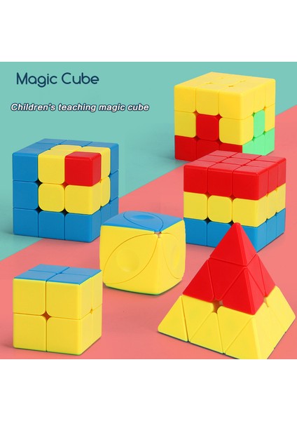 D Çocuk Öğretim Bulmacalar Serisi 3X3X3 Cubo Magico Unicorn Puding Inişli Çıkışlı Küçük Kırmızı Şapka Sihirli Küp Seti Hız Eğitim Oyuncaklar (Yurt Dışından)