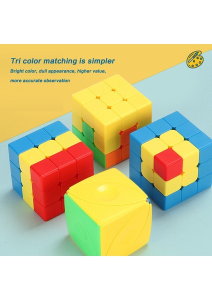 D Çocuk Öğretim Bulmacalar Serisi 3X3X3 Cubo Magico Unicorn Puding Inişli Çıkışlı Küçük Kırmızı Şapka Sihirli Küp Seti Hız Eğitim Oyuncaklar (Yurt Dışından)