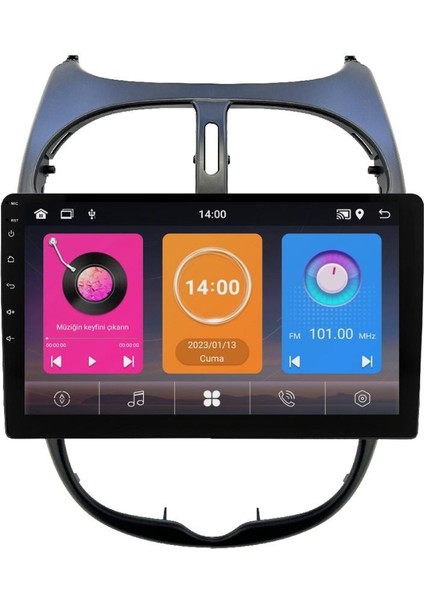 Peugeot 206 Android Multimedya Sistemi (2006-2011) For-X 6/128