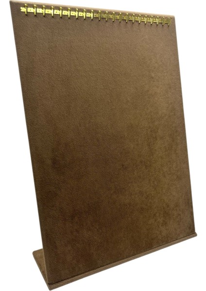 Yerli Üretim Süet Kumaş Sütlü Kahve Renk Tırnaklı Ayaklı Tesbih-Kolye-Zincir Sergileme Standı fırsatları