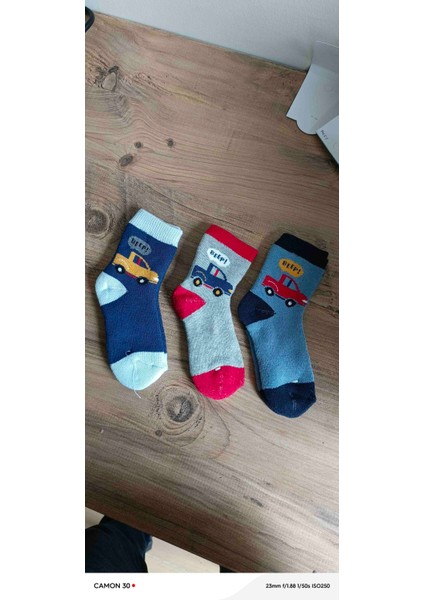 Dükkan 07 Kışlık Kalın Yumuşak Havlu Çorap Resimli Çocuk 2/3 Yaş Için 3 Çift Fiatı fiyatları