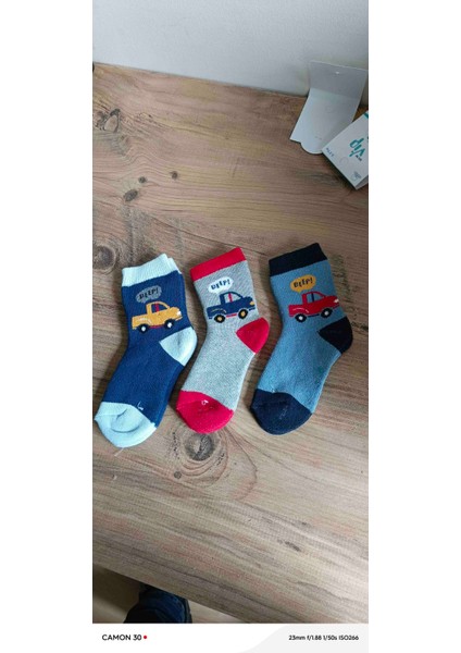 Dükkan 07 Kışlık Kalın Yumuşak Havlu Çorap Resimli Çocuk 2/3 Yaş Için 3 Çift Fiatı modelleri