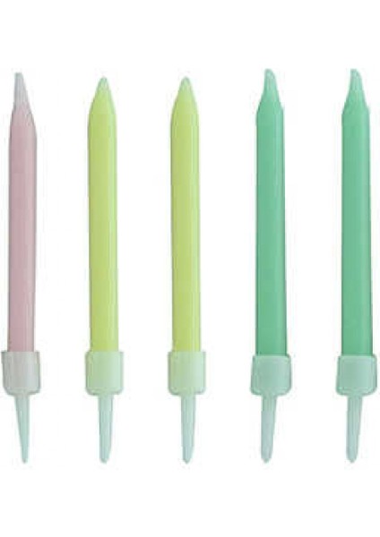 Mum Pastel Makaron Rengarenk Küçük Pk:10 Kl:24