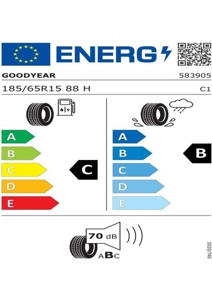 185/65 R15 88H Eagle Sport 2 Oto Yaz Lastiği (Üretim Yılı:2025)