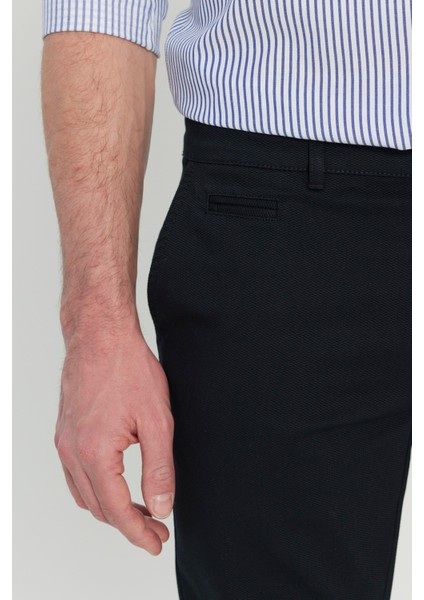 Pamuklu Slim Fit Dar Kesim Armürlü Yan Cepli Esnek Casual Pantolon fırsatları