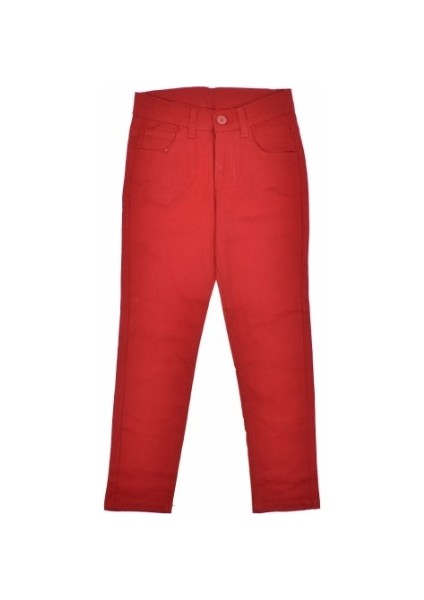 Kırmızı Likralı Pantolon