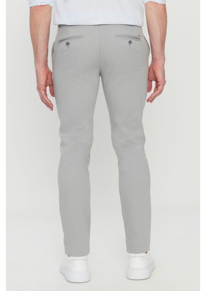 Pamuklu Slim Fit Dar Kesim Armürlü Yan Cepli Esnek Casual Pantolon indirimleri