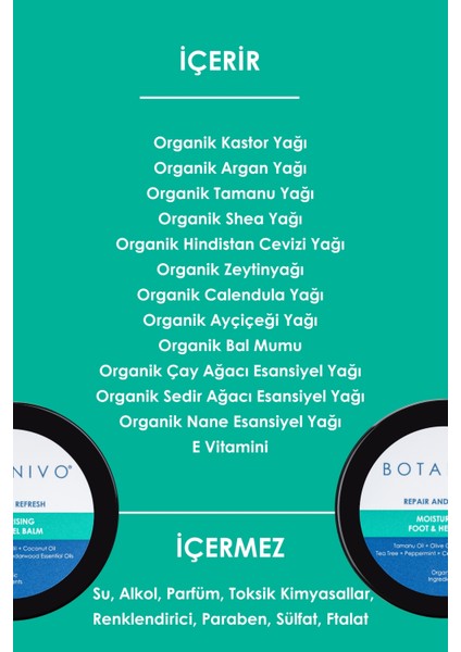 Tırnak ve Ayak Bakım Seti | Tırnak & Tırnak Eti, Ayak & Topuk | Organik Içerikli | 2 Li Set indirimleri