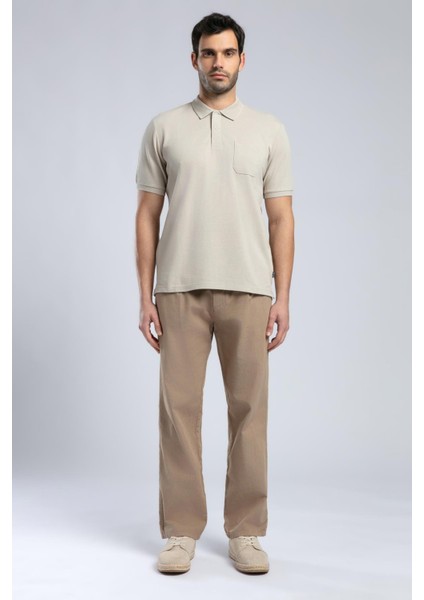 Rolan Erkek Polo Yaka T-Shirt Bej