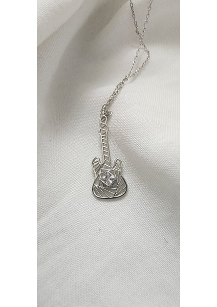 Gitar Gümüş Kolye